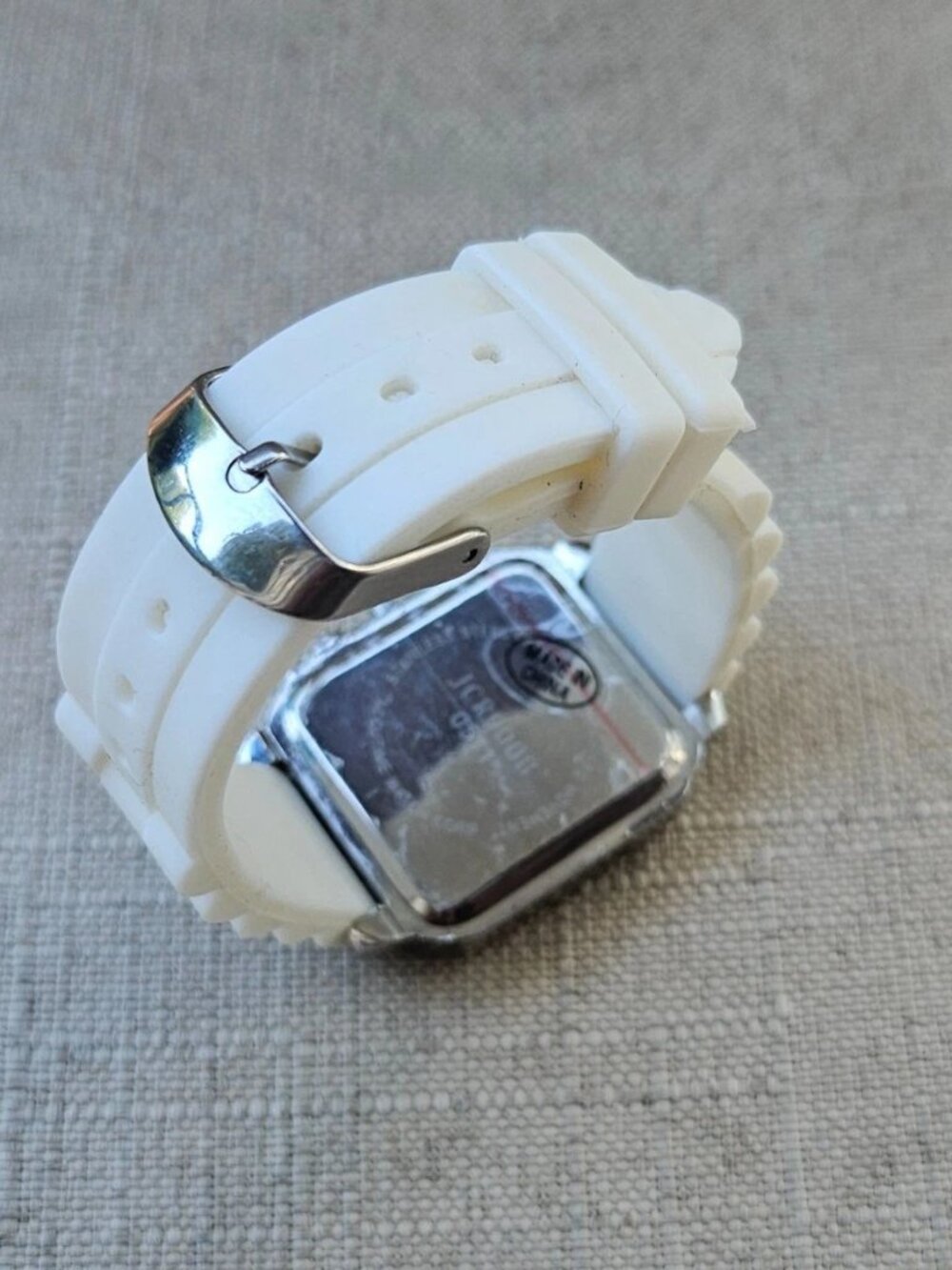 Share Fashion Wristwatch Crystals Accent Bezel Silver Tone Case Analog Quartz Wa - Picture 9 of 11
